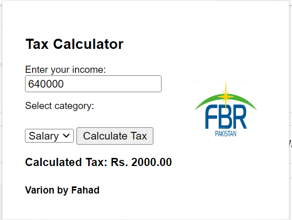 fbr tax post